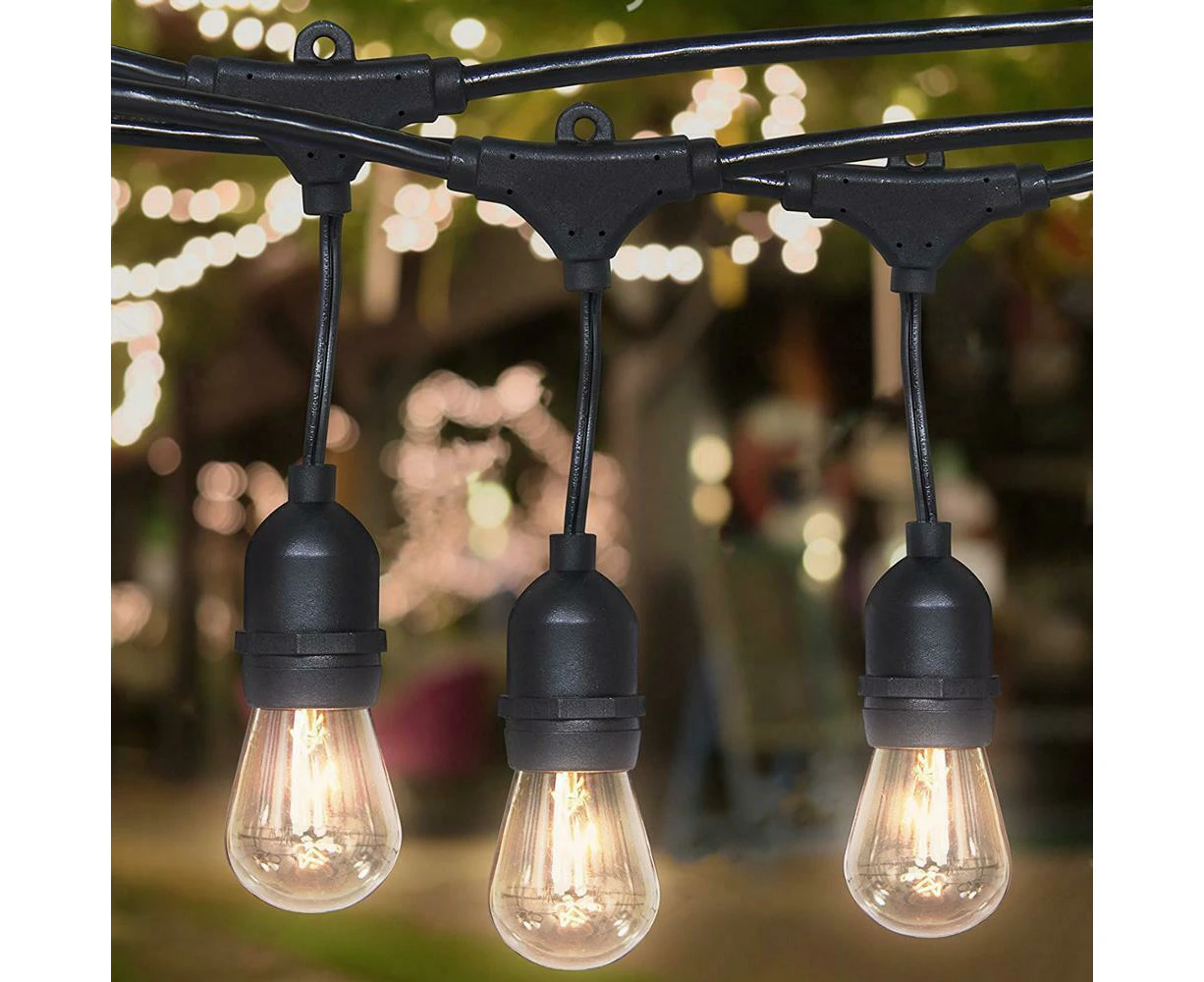 100M Festoon String Lights Vintage Retro Wedding Party Kit Filament bulb Outdoor