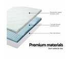 Bedding Cool Gel 7-zone Memory Foam Mattress Topper w/Bamboo Cover 5cm - Queen