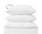 Royal Comfort Goose Down Feather Pillows 1000GSM 100% Cotton Cover - Twin Pack - Colour: White - Size: 50 x 75 cm