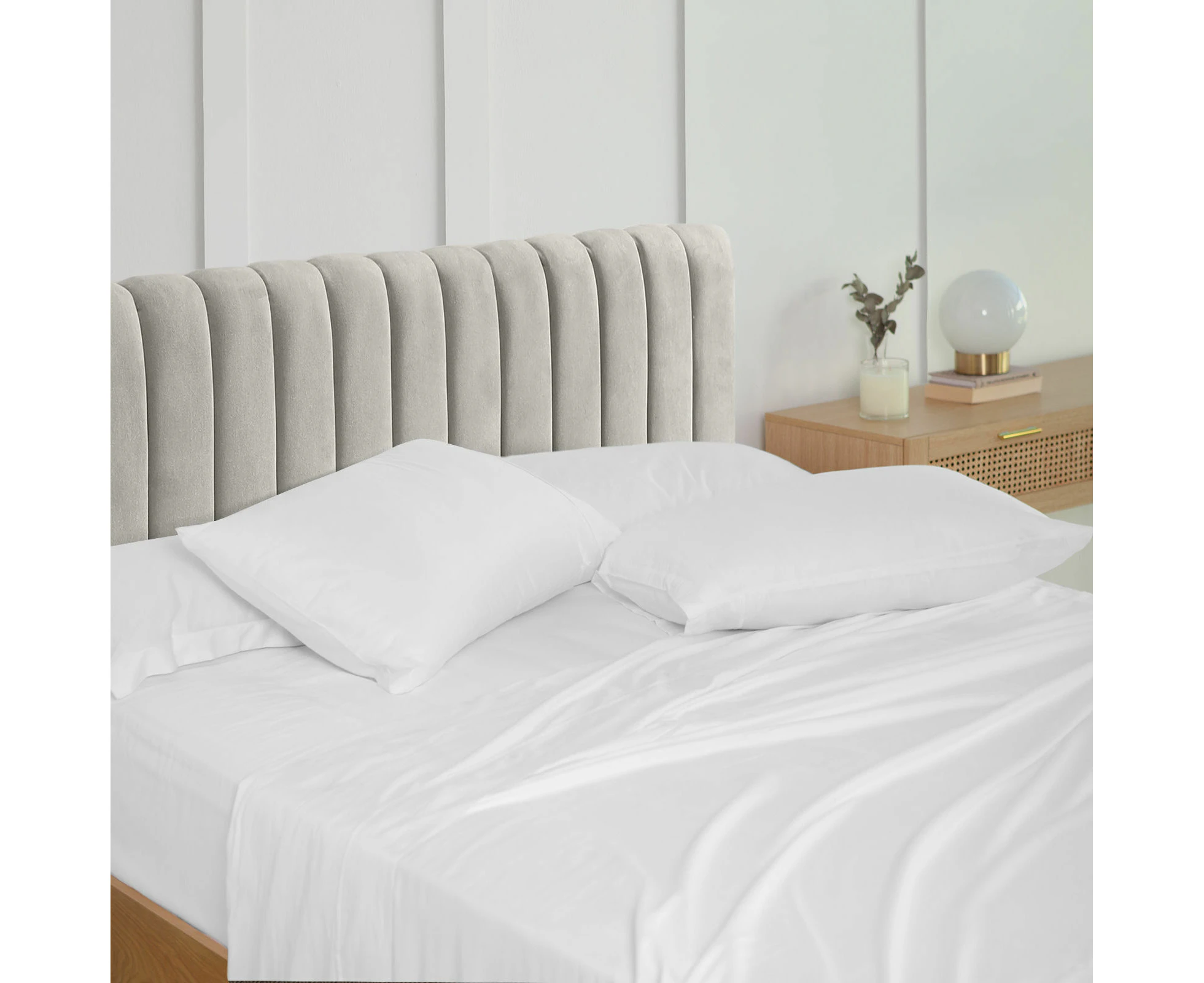 Royal Comfort 1500 Thread Count Cotton Rich Sheet Set 4 Piece Ultra Soft Bedding - White