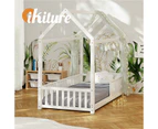 Oikiture Bed Frame Kids Wooden Single Timber House Frame Platform