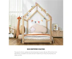 Oikiture Montessori Kids Bed Frame Wooden House Frame