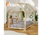 Oikiture Montessori Kids Bed Frame Wooden House Frame