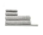 5pc Sheraton Luxury Maison Subway Towel Pack Set Home 100% Cotton Silver Grey