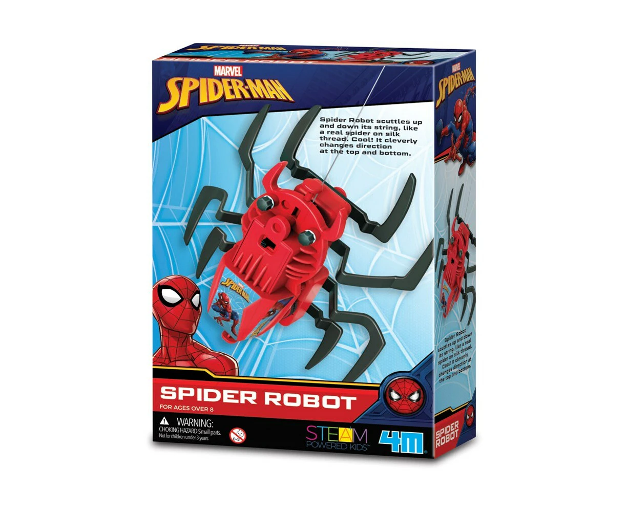 4M Marvel Spider Robot Spiderman Build/Play Scuttles Up Kids Learning Toy 8y+