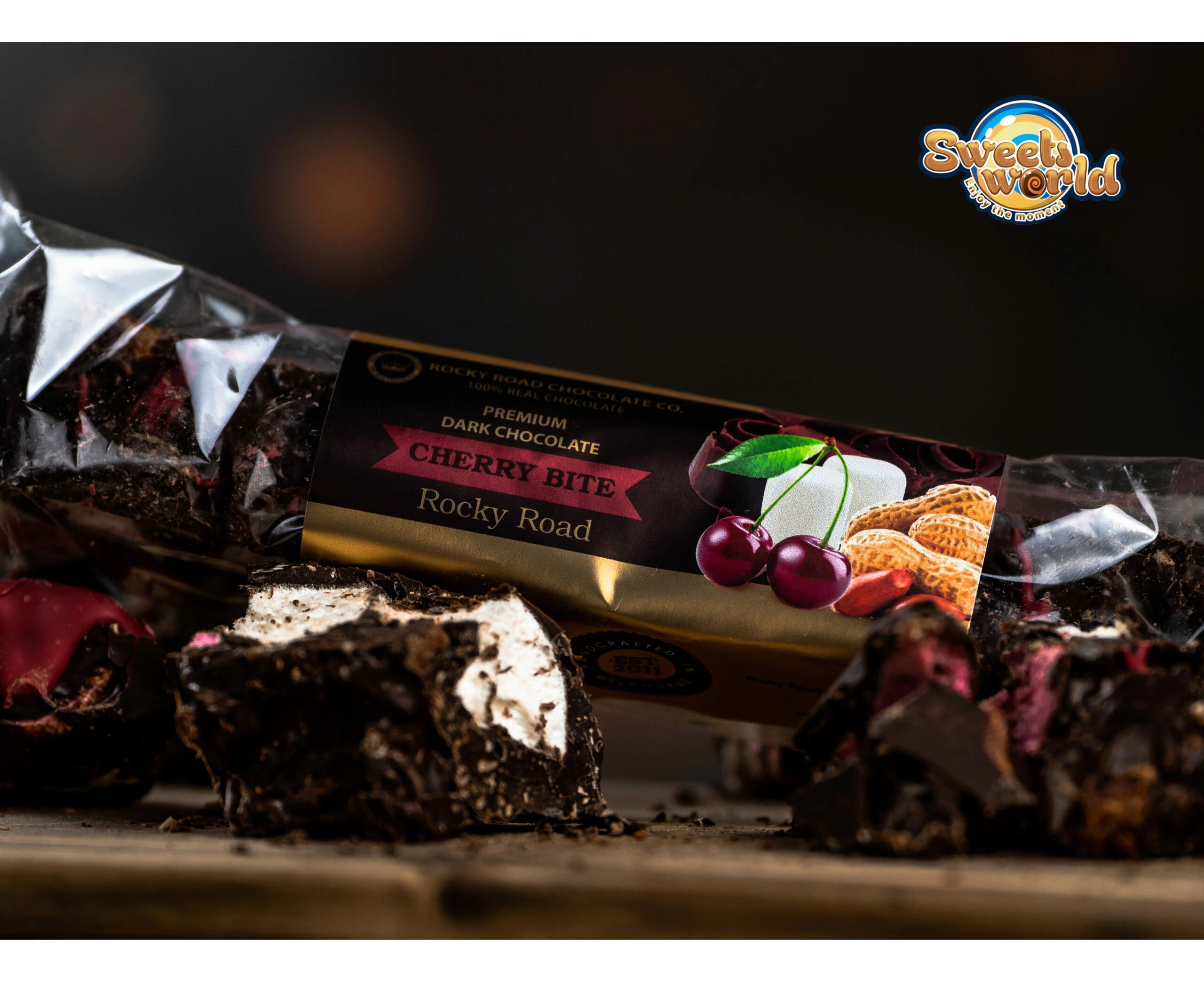 Dark Choc Cherry Bite Rocky Road 200g