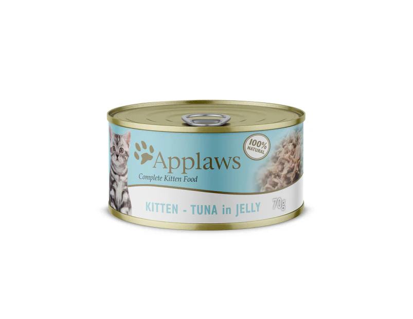 Applaws Natural Tuna Fillet Wet Kitten Complete Food Can 70g