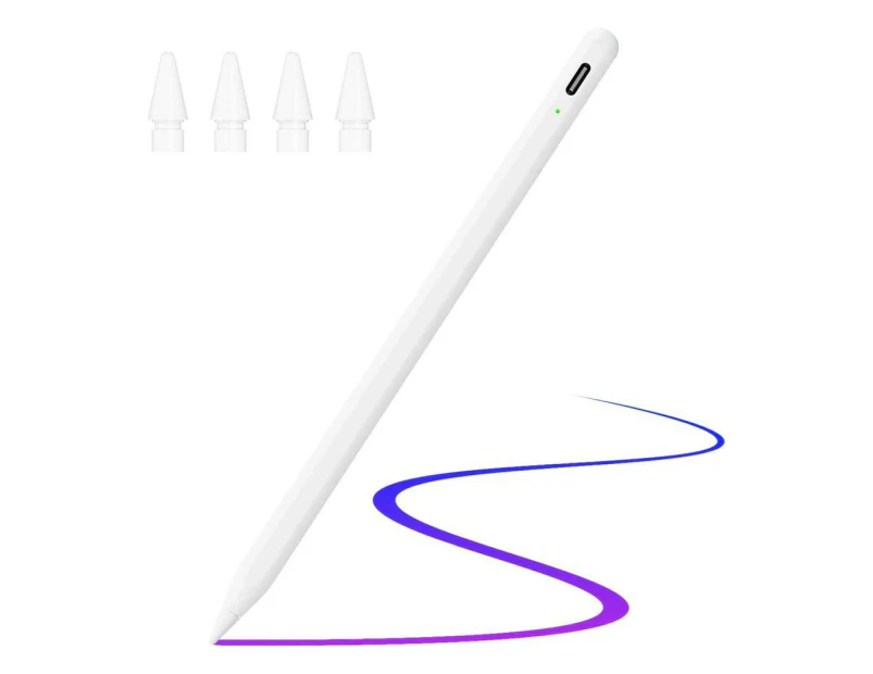 Stylus Pen for iPad 9th&10th Gen, ipad pencil with Palm Rejection for 2018-2023 iPad Pro 11/12.9, iPad 8th/7th Gen, Air 5th/4th Gen, Mini 6/5 White