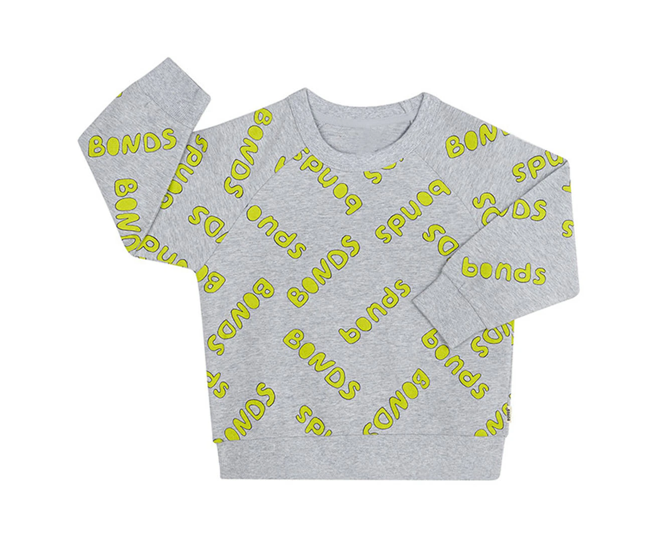 Bonds Baby Soft Threads Sweats Pullover - Bubble Logo Grey Marle