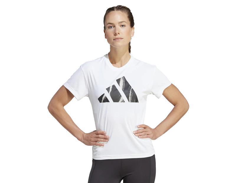 Adidas Women's Run It Brand Love Tee / T-Shirt / Tshirt - White