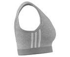 Adidas Women's Essentials 3-Stripes Crop Top - Medium Grey Heather/White