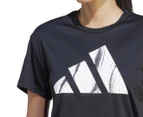 Adidas Women's Run It Brand Love Tee / T-Shirt / Tshirt - Black