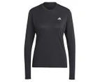 Adidas Women's Run It Long Sleeve Tee / T-Shirt / Tshirt - Black