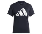 Adidas Women's Run It Brand Love Tee / T-Shirt / Tshirt - Black