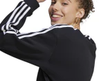 Adidas Women's Essentials 3-Stripes Fleece Sweatshirt - Black/White