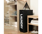 Foldable Laundry Washing Clothes Storage Hamper Basket Bin Toys Bathroom Organiser Black