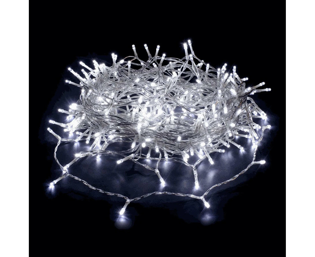 Christmas Fairy Lights 500 LED 8 Functions Indoor/Outdoor Decorations 35m Long - Cool White, Clear