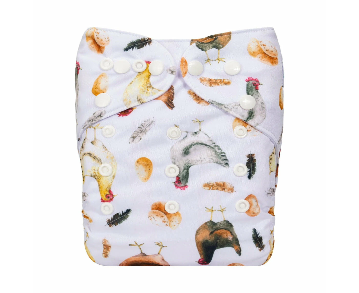 Lulu & Finn Chickens Print Modern Cloth Nappy