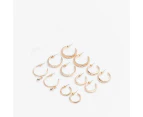 Target 6 Pack Hoop Earrings - Gold