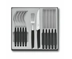 Swiss Modern Table Set, 12 Piece (Black) - 30x25x2.5cm