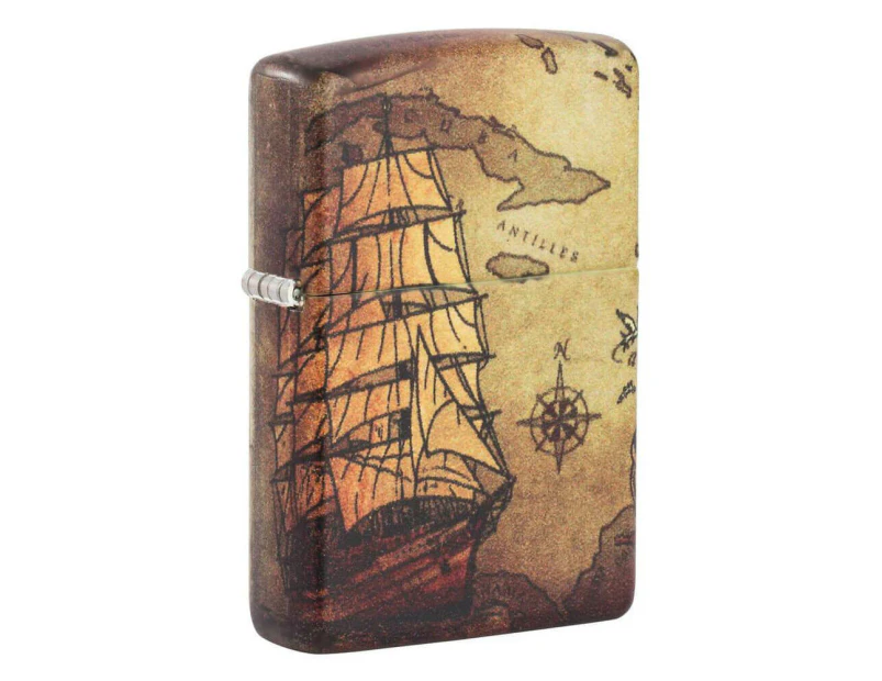 Zippo White Matte 540 Color Windproof Lighter - Old Nautical