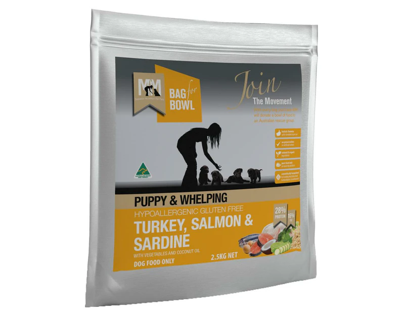 Meals For Mutts Puppy Turkey, Salmon & Sardine Dry Dog Food 9kg