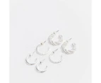 Target 3 Pack Hoop Earrings - Silver