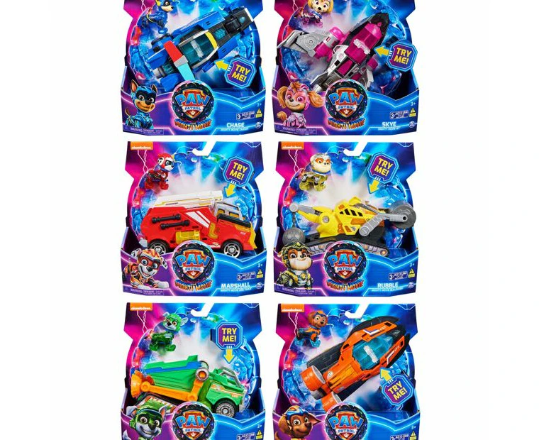 Spin Master Paw Patrol The Mighty Movie Themed Vehicles Kids Toy Assorted 3+