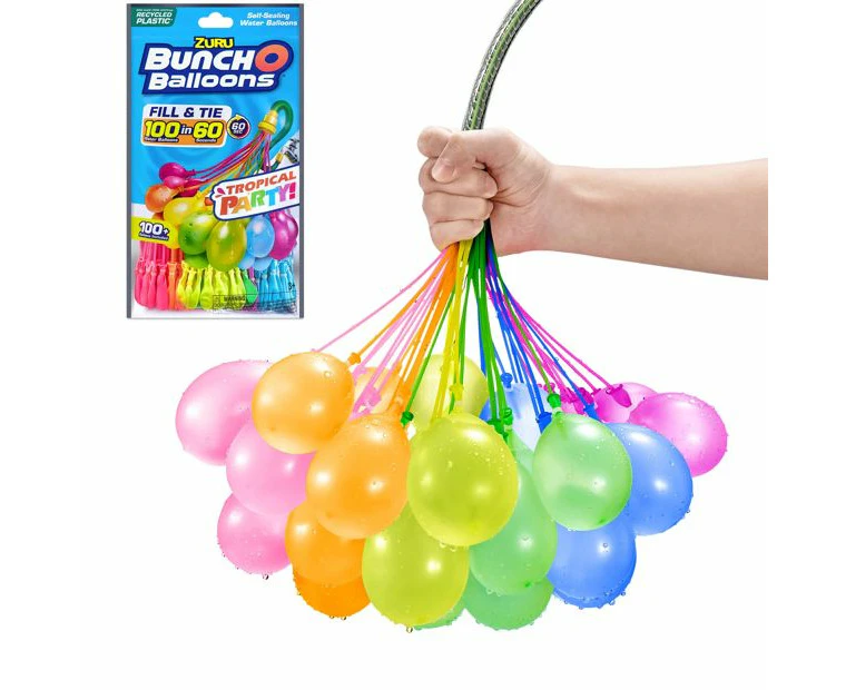 3PK Zuru Bunch O Balloons Tropical Party Self Sealing Water Balloons/Bomb 3+