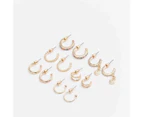 Target 6 Pack Gold Hoop Earrings - Gold