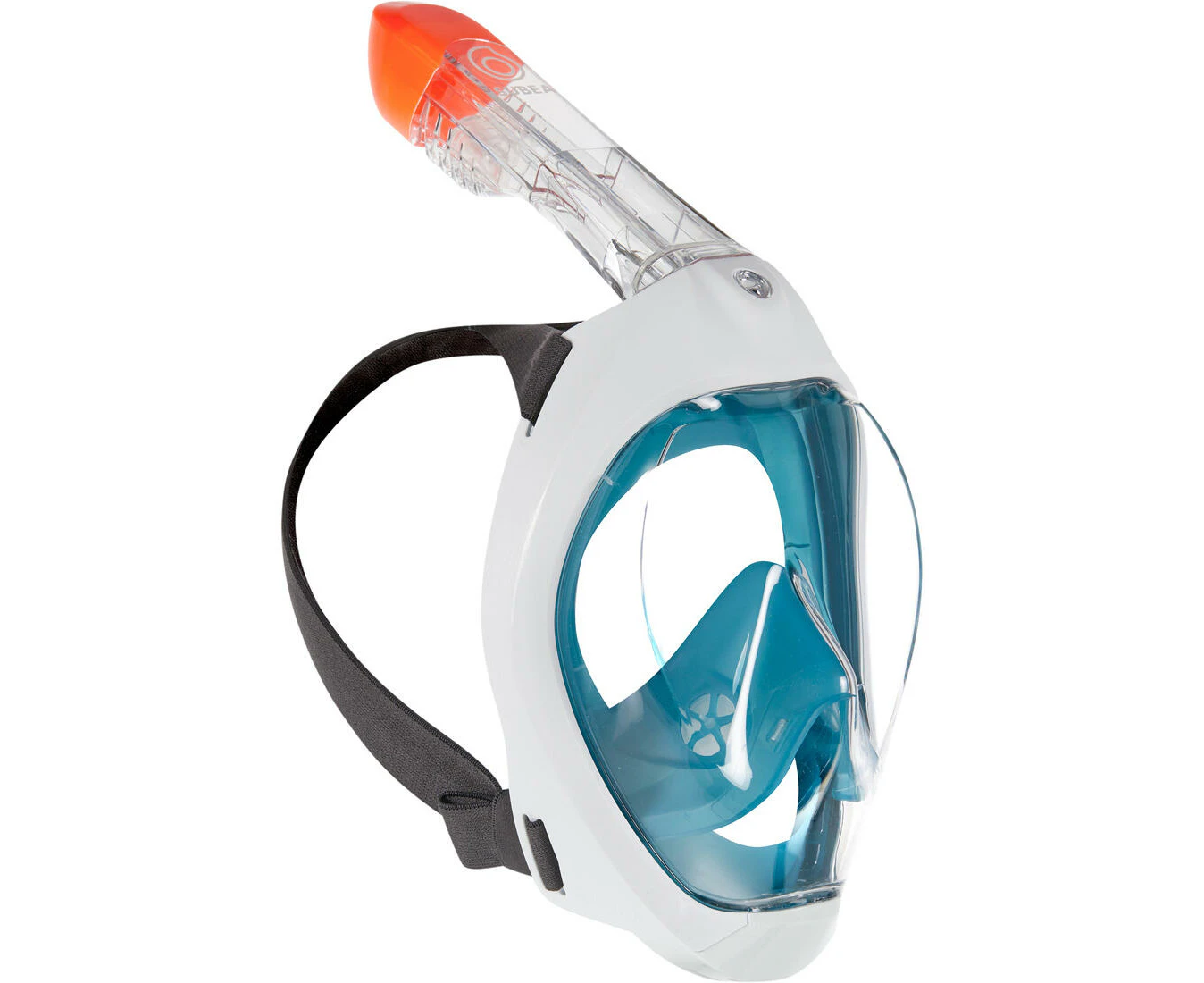 DECATHLON SUBEA Adult Full Face Snorkel Mask - Easybreath 500 - Deep Petrol Blue