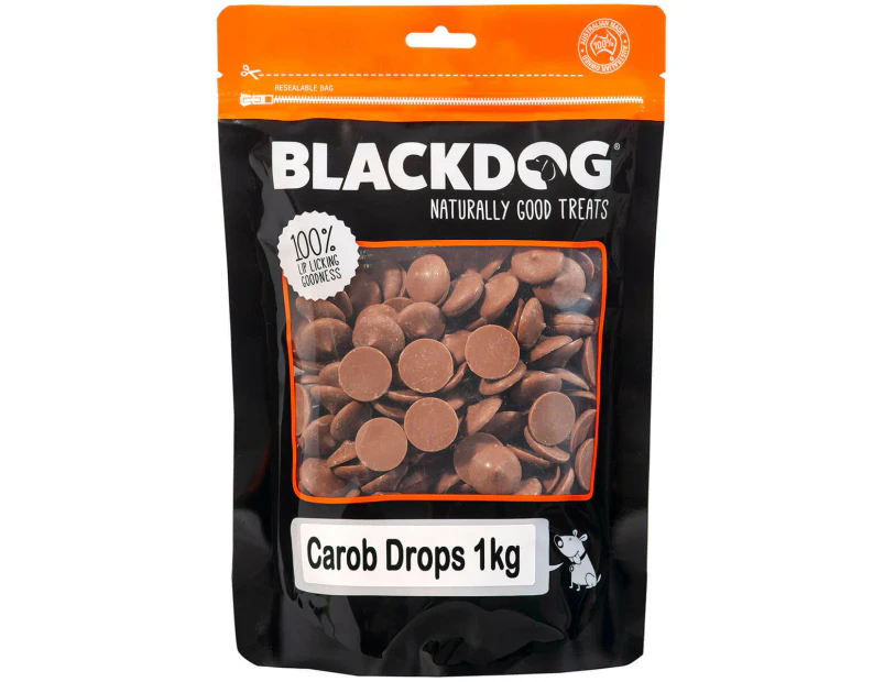 Black Dog Carob Buttons Dog Treats 1Kg