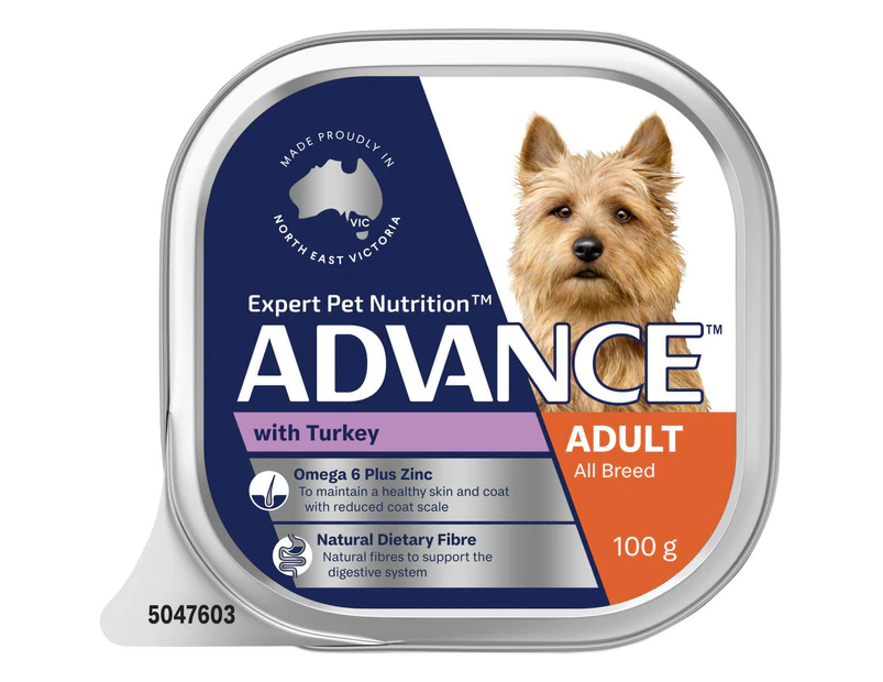 Advance Single Serve Adult Turkey Wet Dog Food 100g