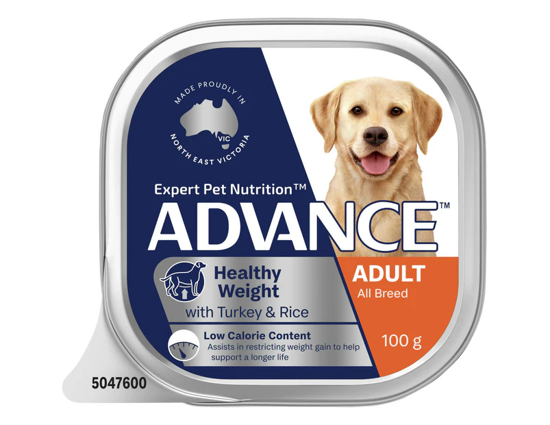 Advance Single Serve Healthy Weight Adult Turkey with Rice Wet Dog Food 100g