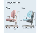 Solid Rubber Wood Height Adjustable Children Kids Ergonomic Study Chair Pink Only AU