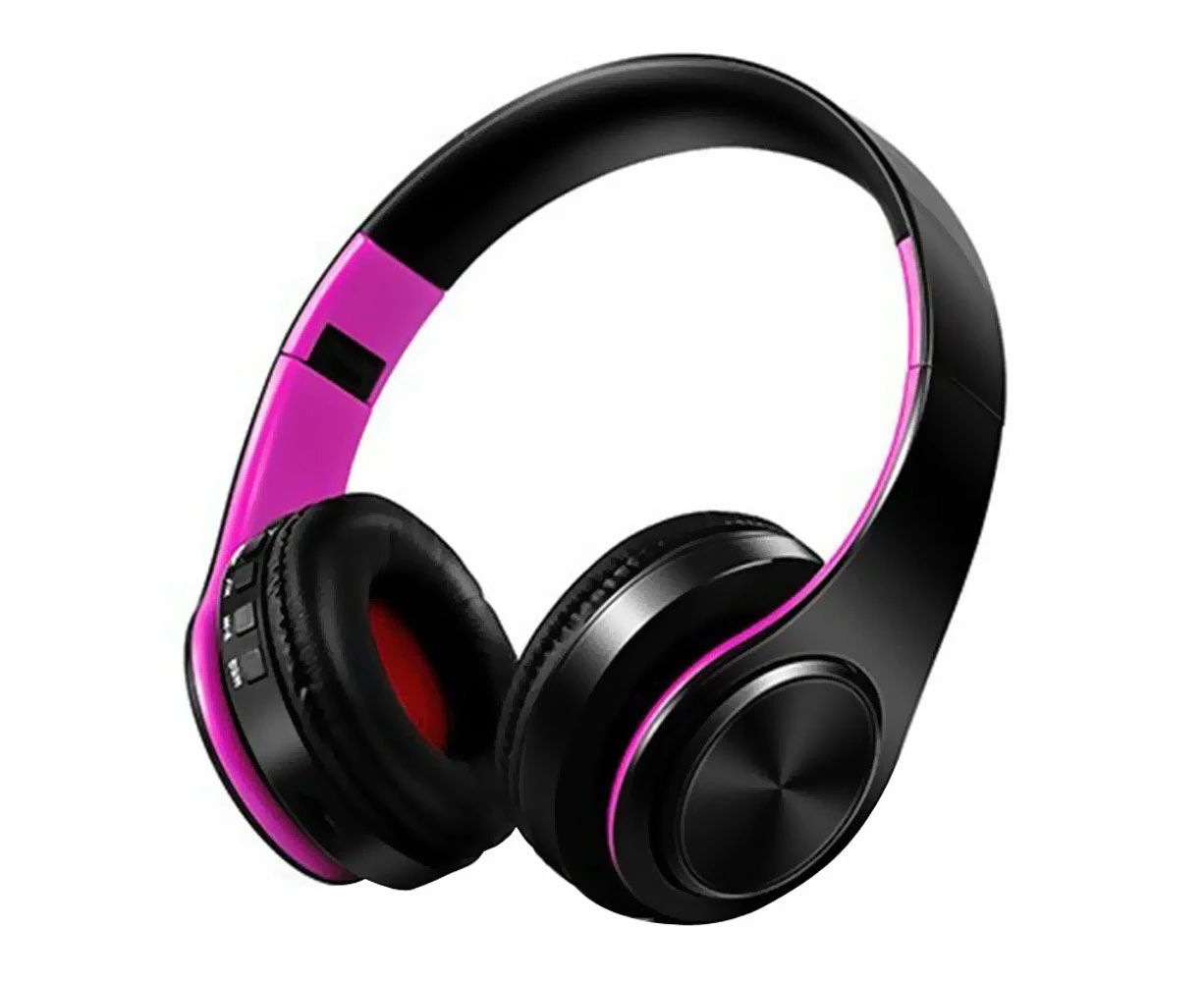 Foldable Wirless Bluetooth Headphones - Pink