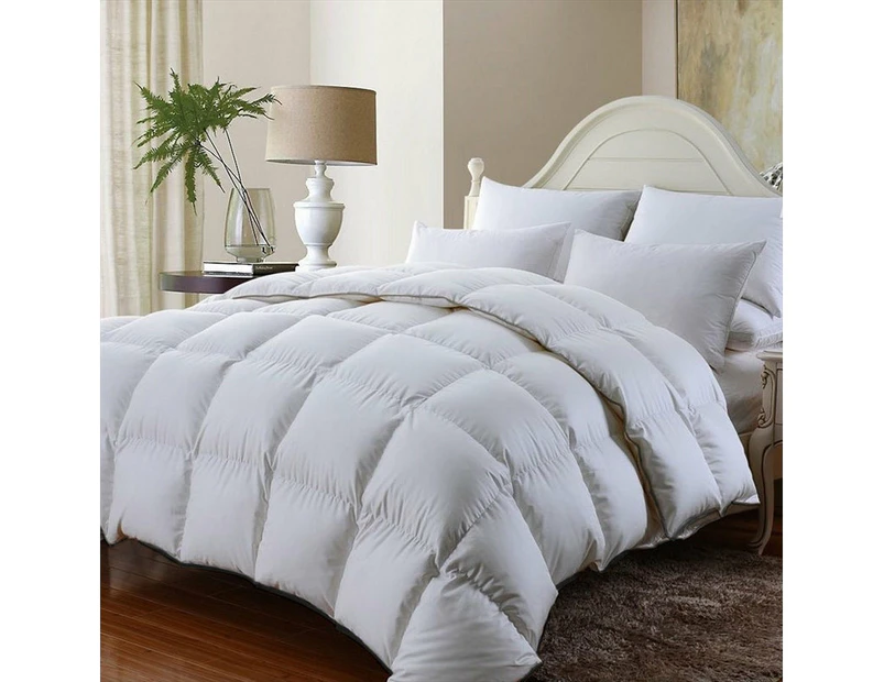 King Royal Comfort 350gsm Luxury Soft Bamboo All Seasons Quilt Duvet All Sizes White