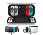 Switch Carrying Case Compatible with Nintendo Switch/Switch OLED, with 20 Games Cartridges Protective Hard Shell Travel Carrying Case Pouch-White