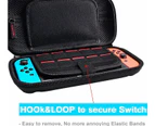 Switch Carrying Case Compatible with Nintendo Switch/Switch OLED, with 20 Games Cartridges Protective Hard Shell Travel Carrying Case Pouch-Black