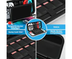 Switch Carrying Case Compatible with Nintendo Switch/Switch OLED, with 20 Games Cartridges Protective Hard Shell Travel Carrying Case Pouch-White