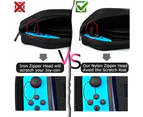 Switch Carrying Case Compatible with Nintendo Switch/Switch OLED, with 20 Games Cartridges Protective Hard Shell Travel Carrying Case Pouch-Black