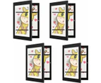 11.8x8.3in 4PCS kids Art Frames,Kid Artwork Projects Frames Changeable Kids Artwork Frames Front Opening Art Display Frame -Black