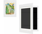 11.8x8.3in 2PCS kids Art Frames,Kid Artwork Projects Frames Changeable Kids Artwork Frames Front Opening Art Display Frame -White