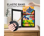 11.8x8.3in 4PCS kids Art Frames,Kid Artwork Projects Frames Changeable Kids Artwork Frames Front Opening Art Display Frame -Black