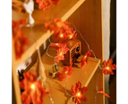 String Lights Maple Leaf Light Twinkle Hanging Lighting Decorations for Indoor Outdoor Garden Halloween Thanksgiving Christmas Party Décor Gradient Color