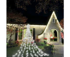 Solar Yard Decorations Star Lights 8 Modes Outdoor Waterproof Solar Powered Garden Star Lights for Christmas Holiday Wedding Party Wall Decorative Twinkle