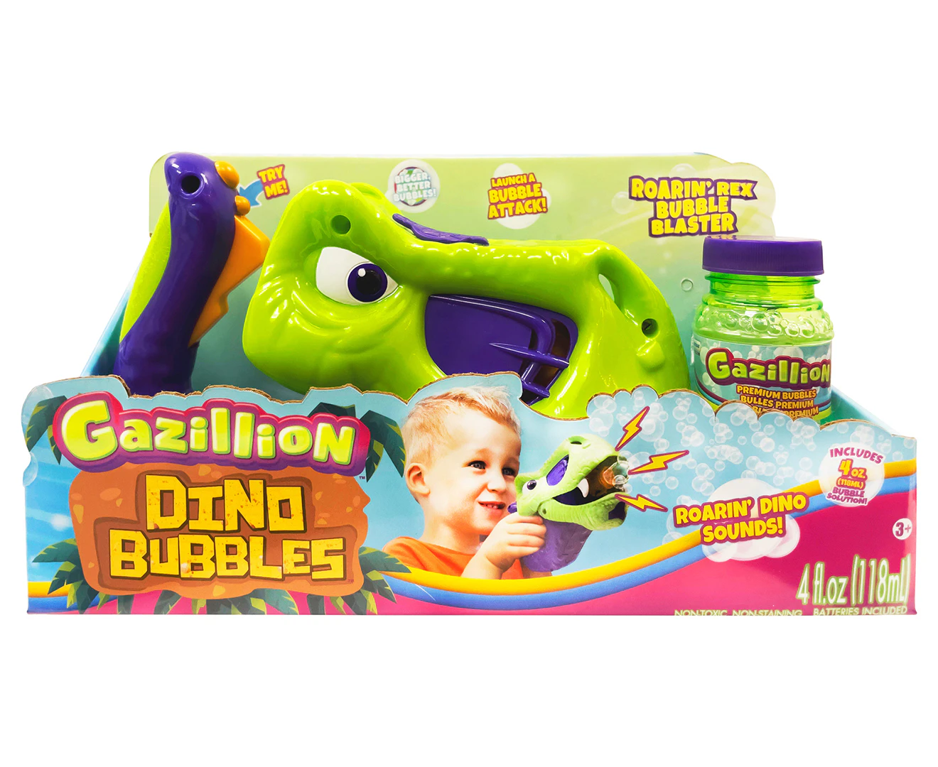 Gazillion Rex Bubble Blaster Toy