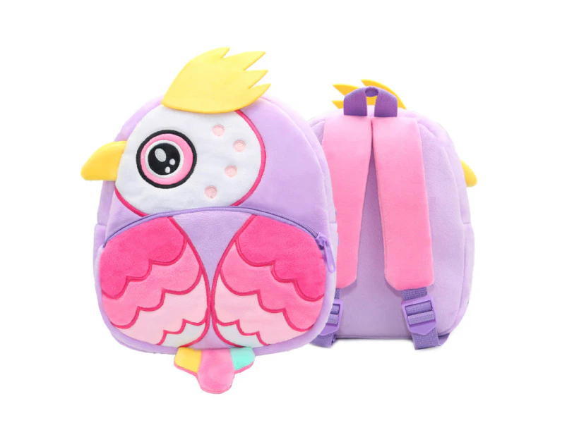 Cute Animal Cartoon Backpack School Bags for Toddlers Boys Girls, 3-5 Years Old, Kindergarteners, Kids, Unisex (purple owl)