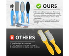 Manicure Foot Rasp File Hard Dead Skin Remover Pedicure Peeling Tools Kit 18/24pcs - Black