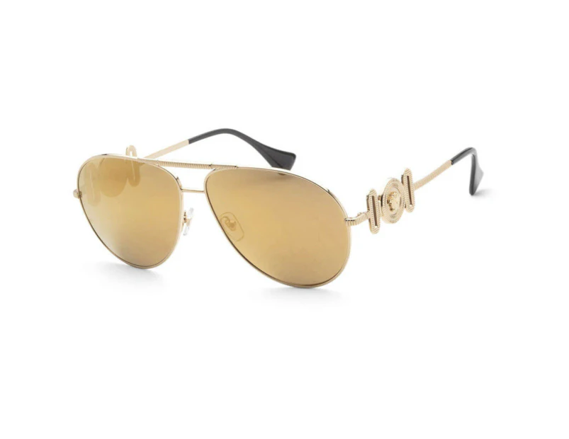 Versace VE2249 10027P Gold / Brown Mirror Sunglasses